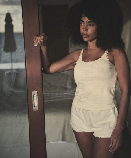 Pointelle Shorts, Yellow