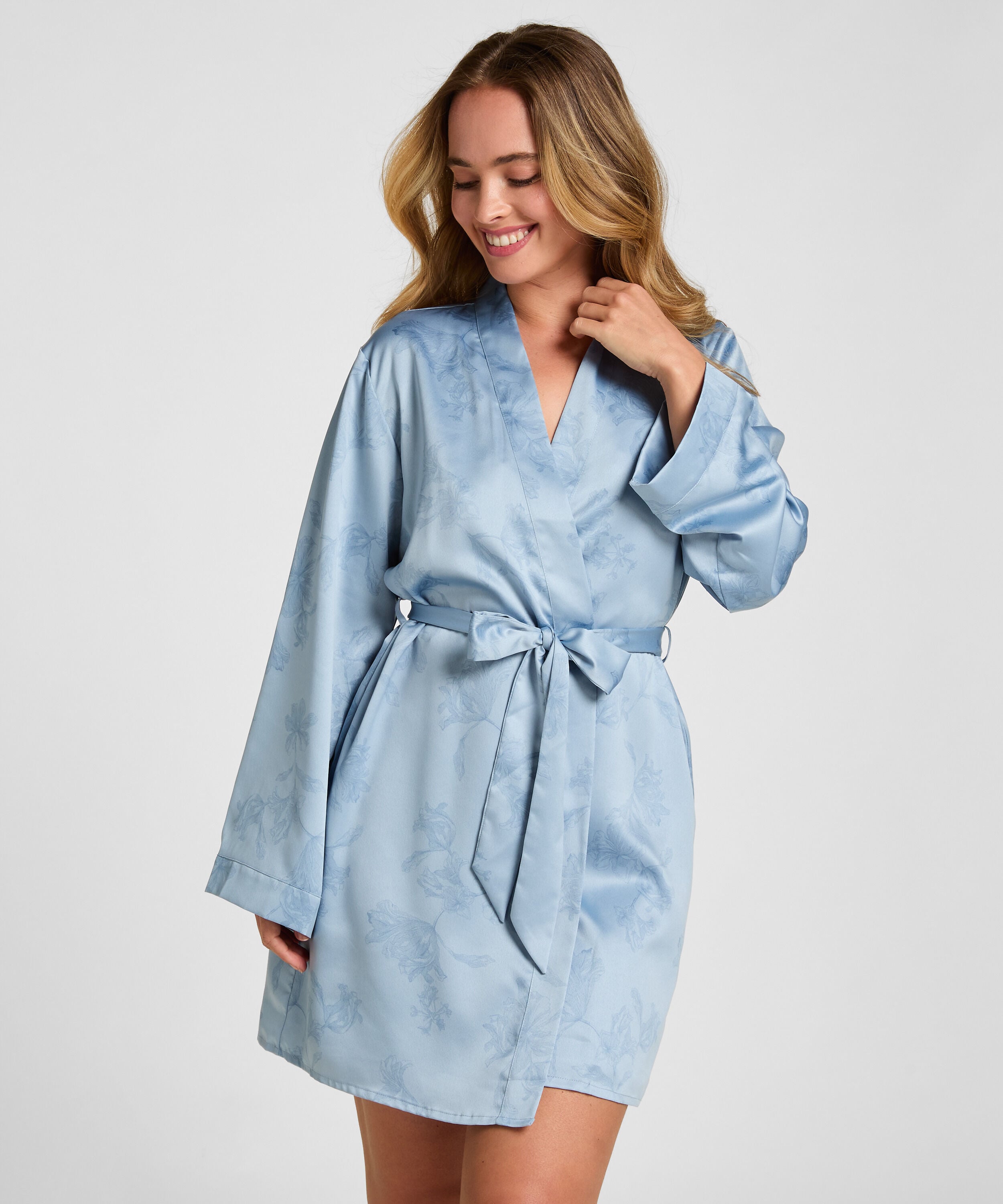 Kimono Floral, Blue Kimono Floral, Blue