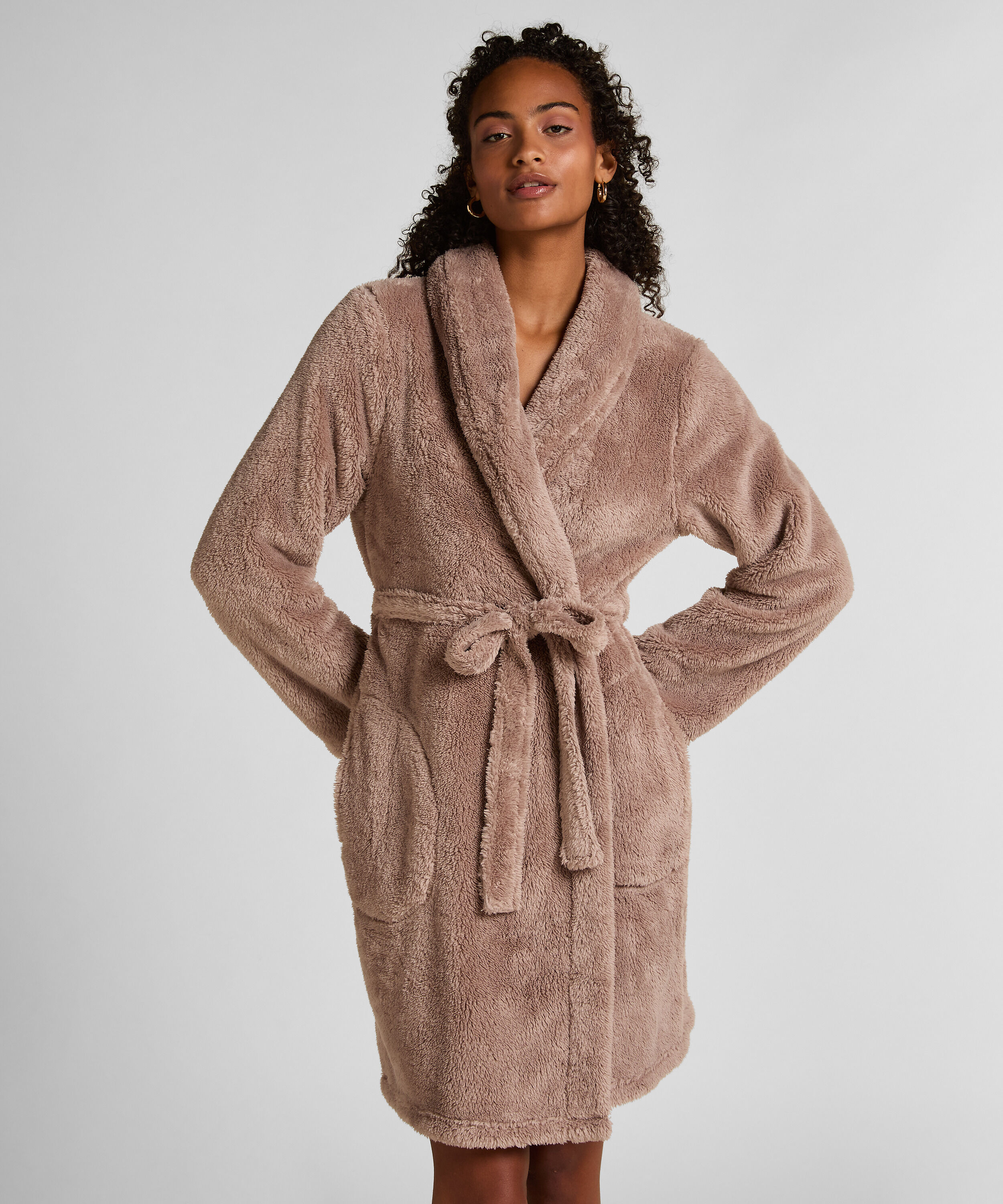 Robe Fluffy Fleece, Beige Robe Fluffy Fleece, Beige