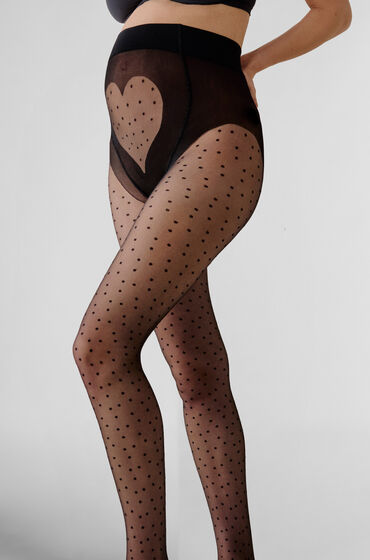Hunkemöller Maternity Tights 15 Denier Dots Black
