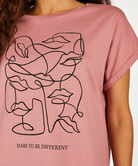 Round Neck Nightshirt, Pink