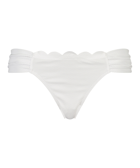 Scallop Rio Bikini Bottoms, White