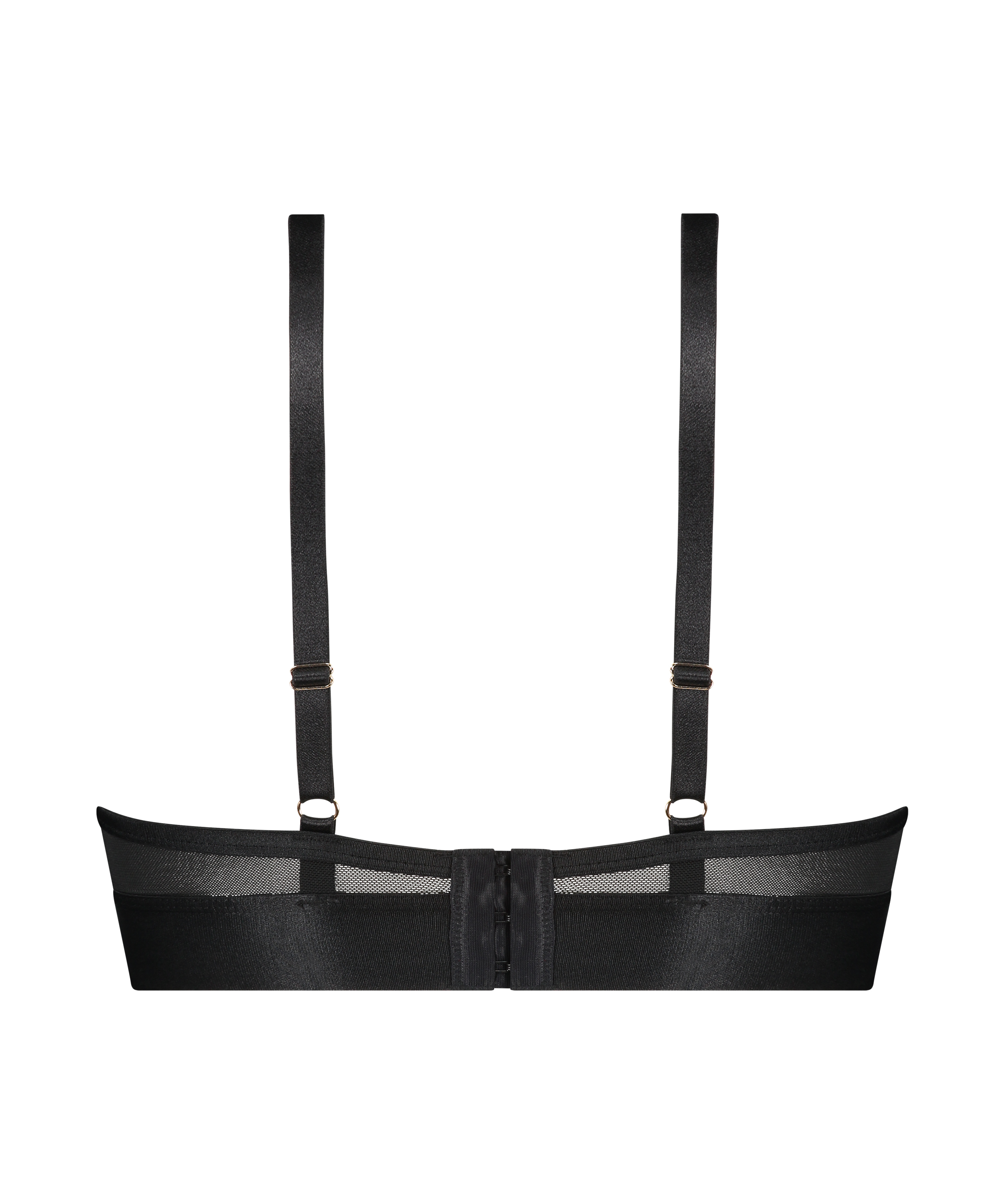 Pleasure Non-Padded Underwired Longline Bra, Black, main