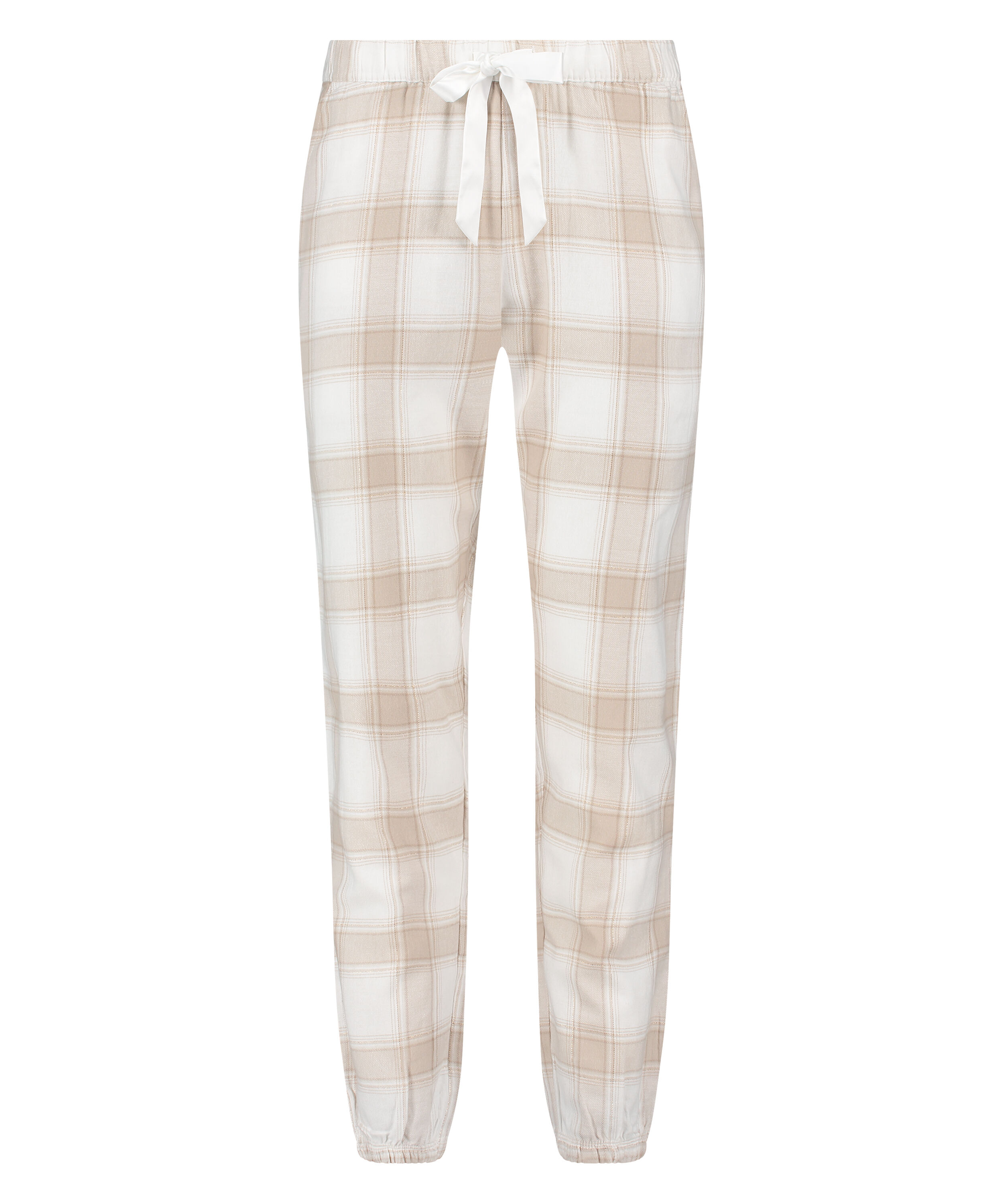 Flannel Pyjama Pants, Beige