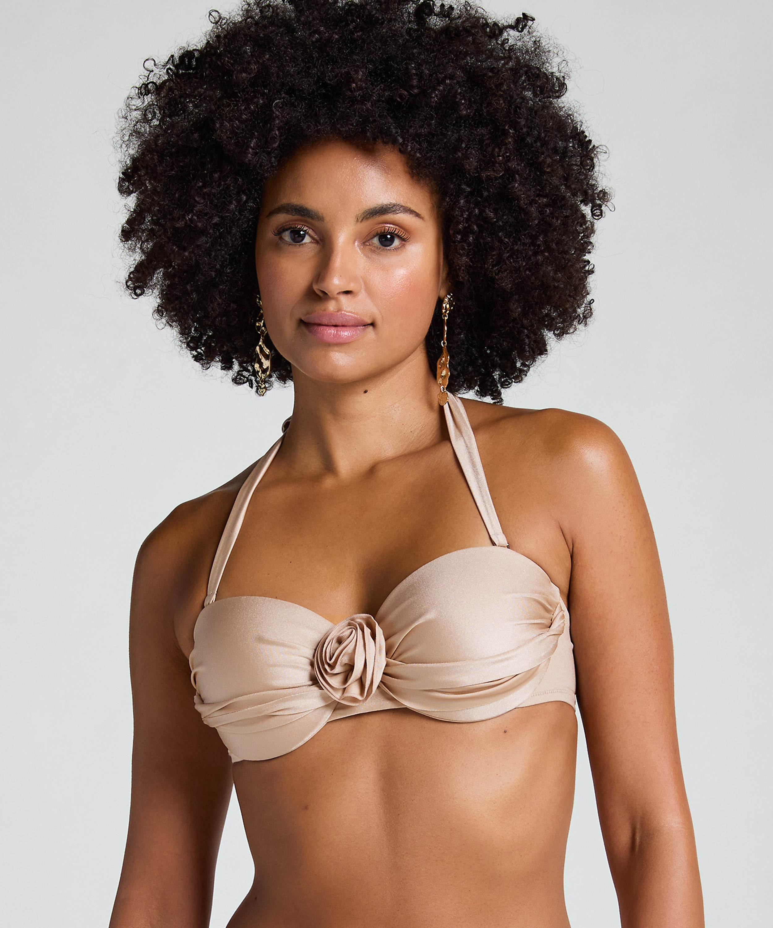 Lima Bandeau Bikini Top, Beige, main