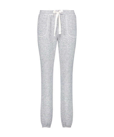Brushed Stripe Pyjama Pants, Blue