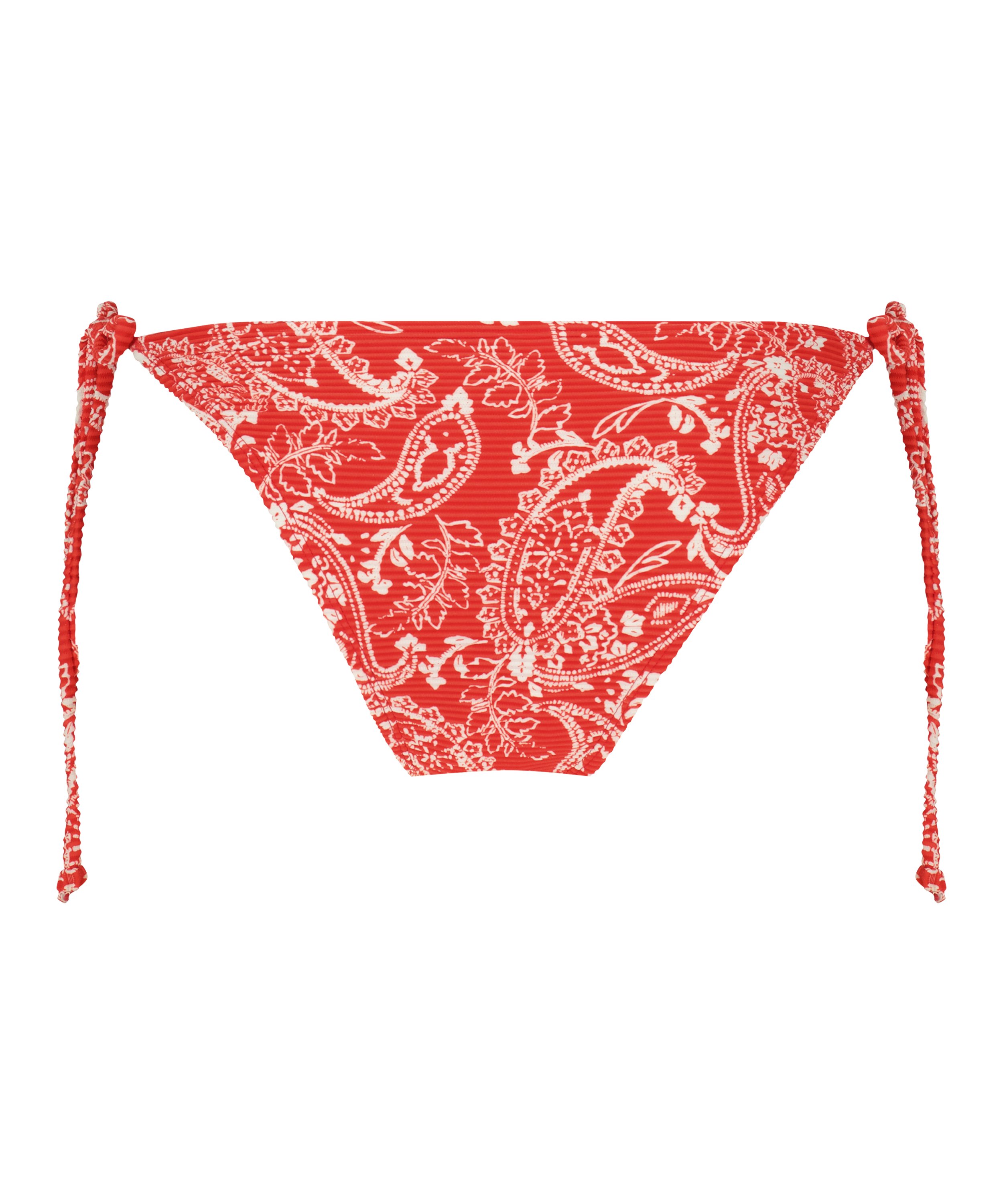 Paisley Brazilian tanga bikini bottoms, Red, main