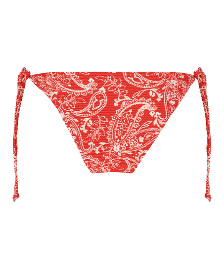 Paisley Brazilian tanga bikini bottoms, Red