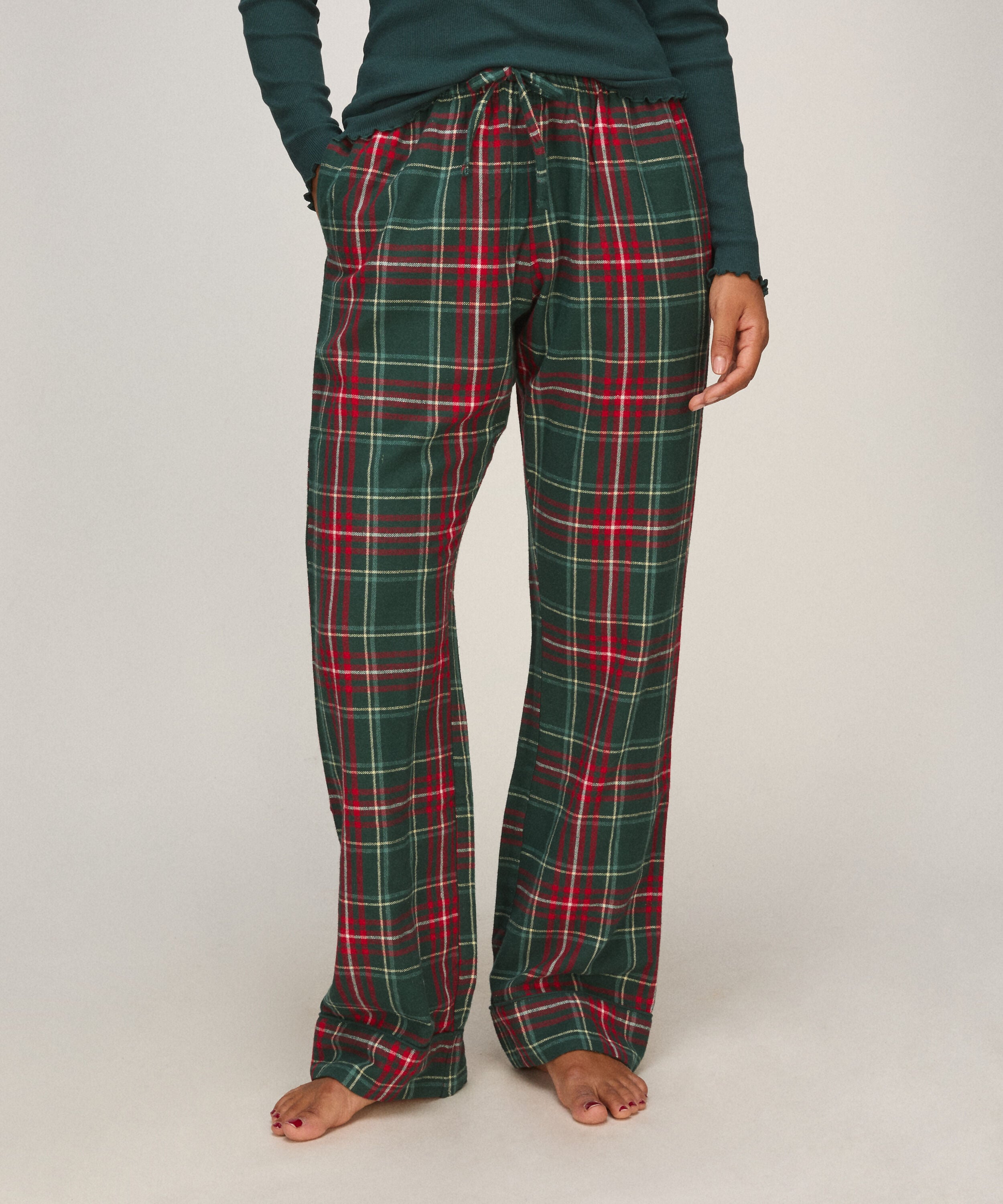 Petite Flannel Pyjama Pants, Green