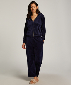 Velours Pyjama Pants, Blue