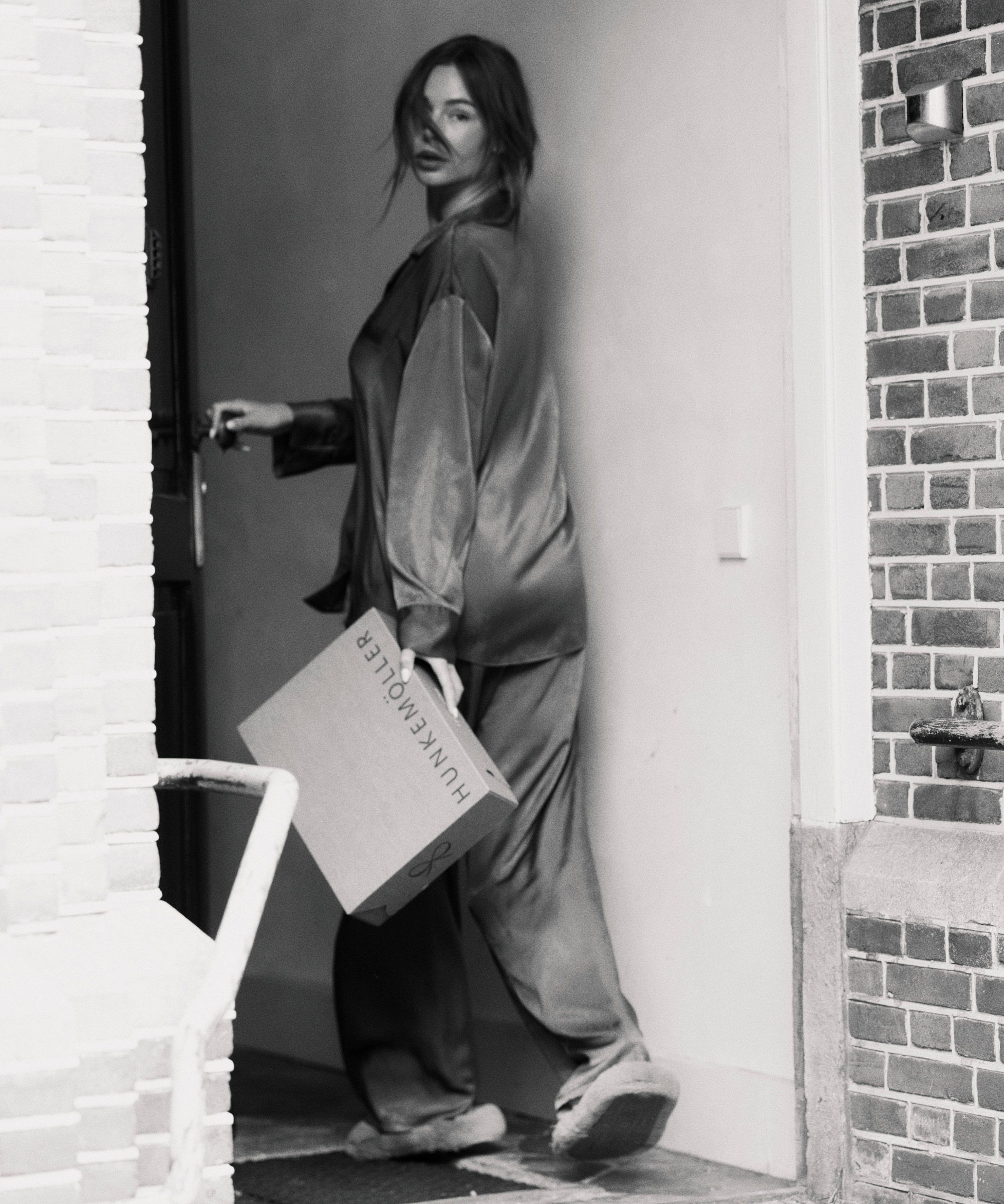 Satin Trousers, Blue, main