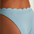 Scallop high-leg bikini bottoms, Blue