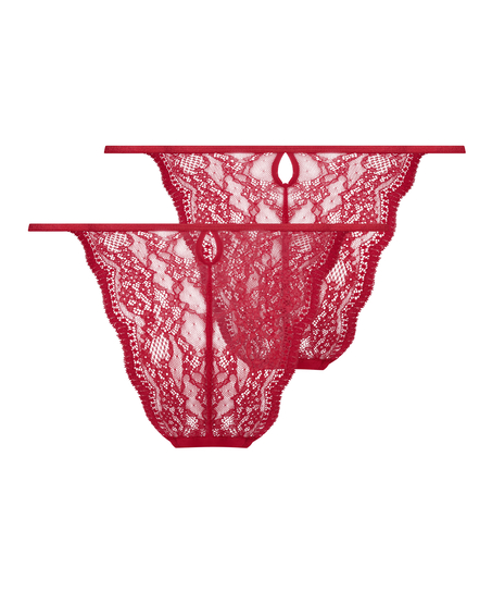 2-pack Isabelle Brazilian knickers, Red