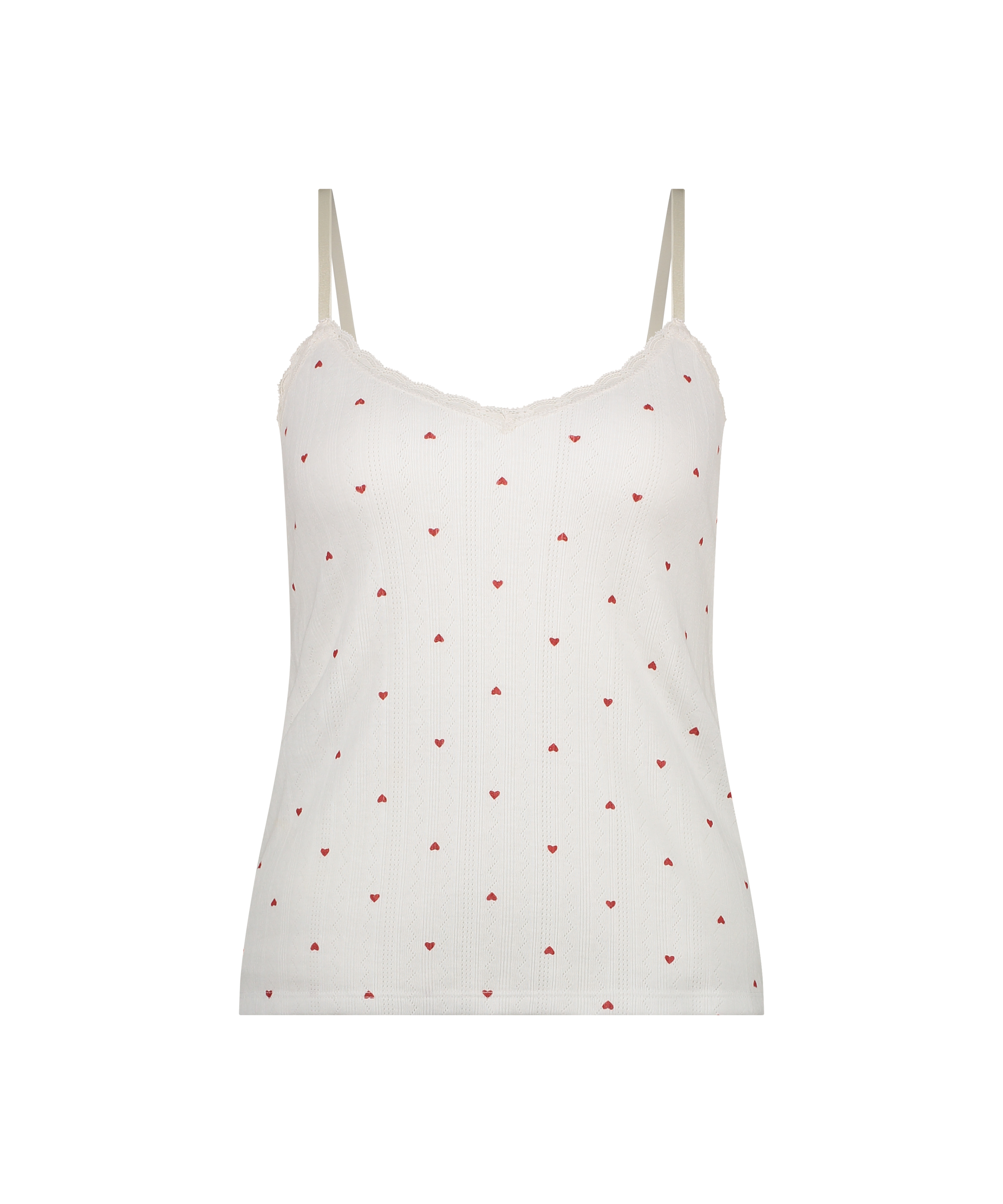 Cami lace top, White, main