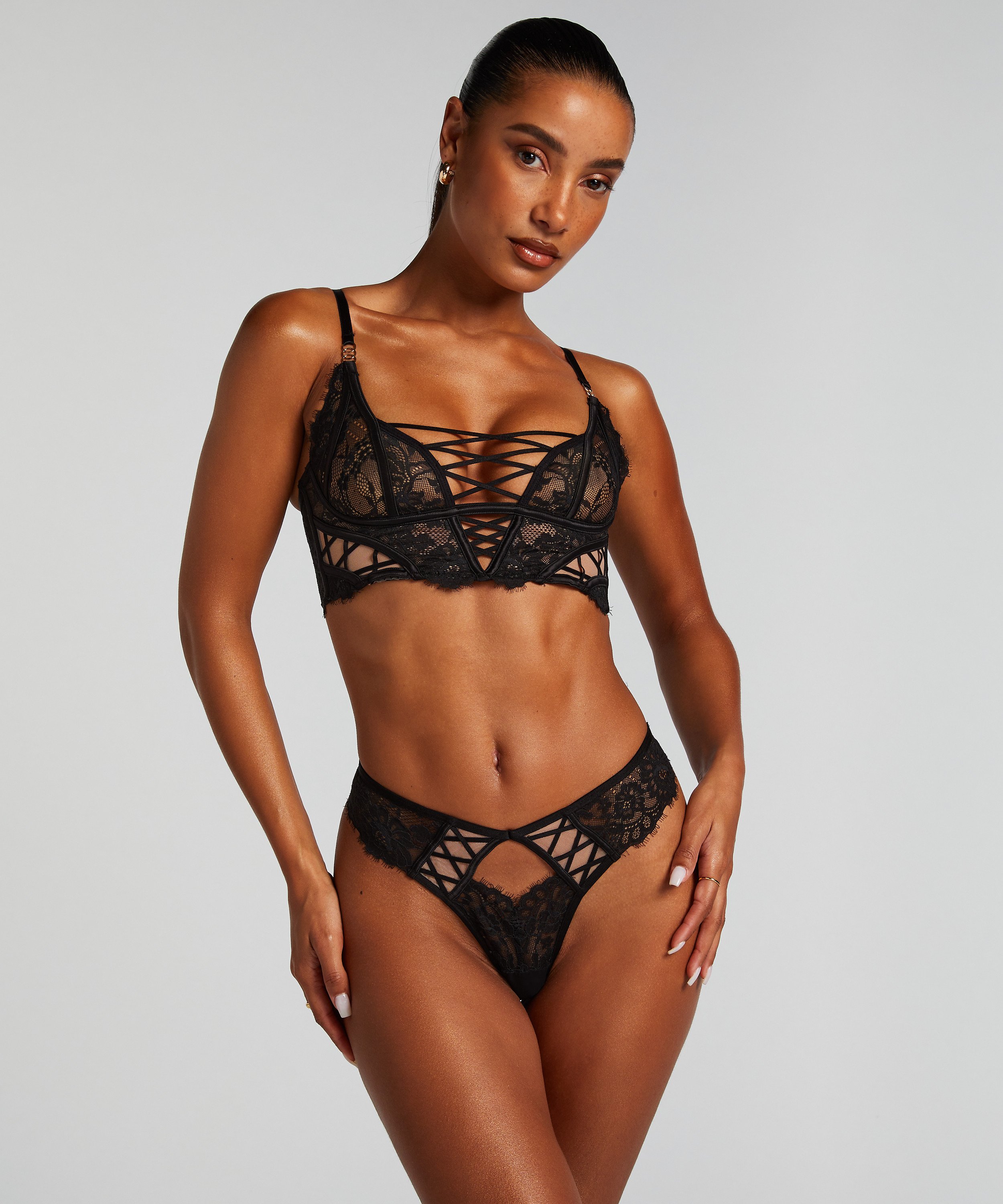 Loretta Bralette, Black, main