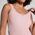 Cami Rib Lace, Pink