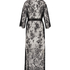 Long Allover Lace Kimono, Black