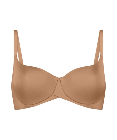 Smooth Padded Underwired Bra, Brown