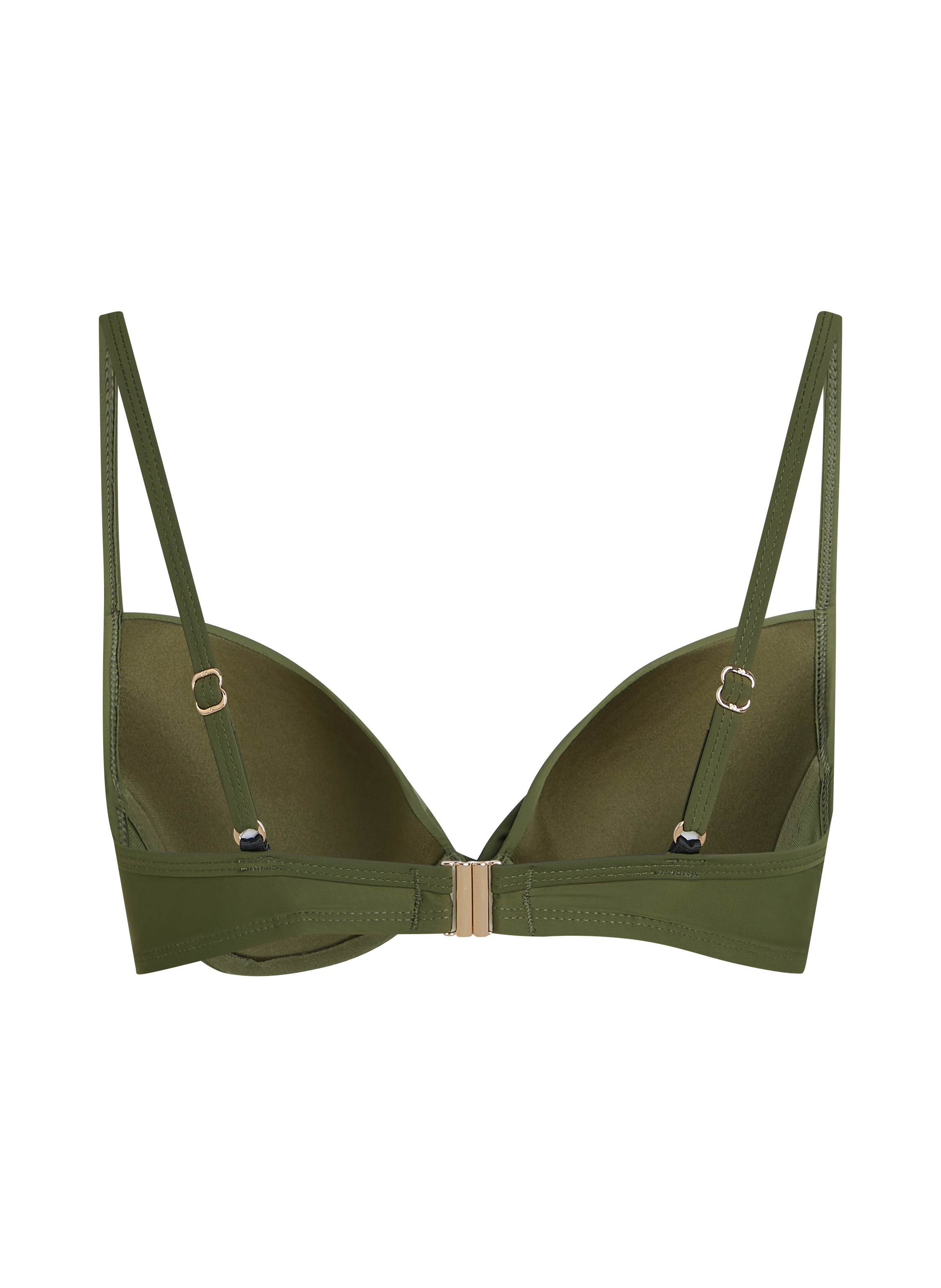 Luna padded bikini top, Green, main