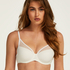 Mesh Padded underwired bra, White