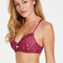 Rose Padded Non-Underwired Bra, Purple