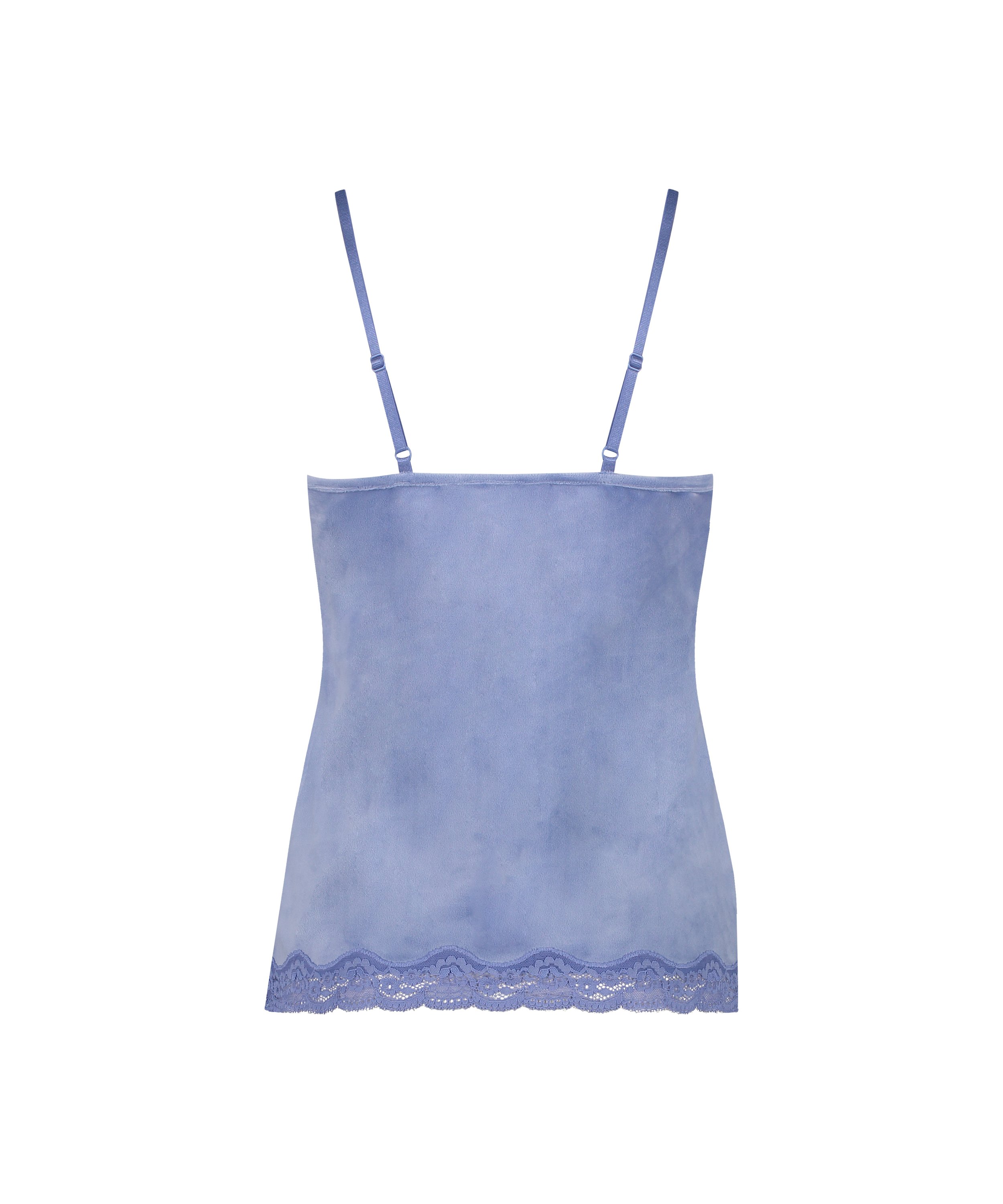 Velours Lace Cami Top, Blue, main