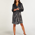Fleece Bathrobe, Blue