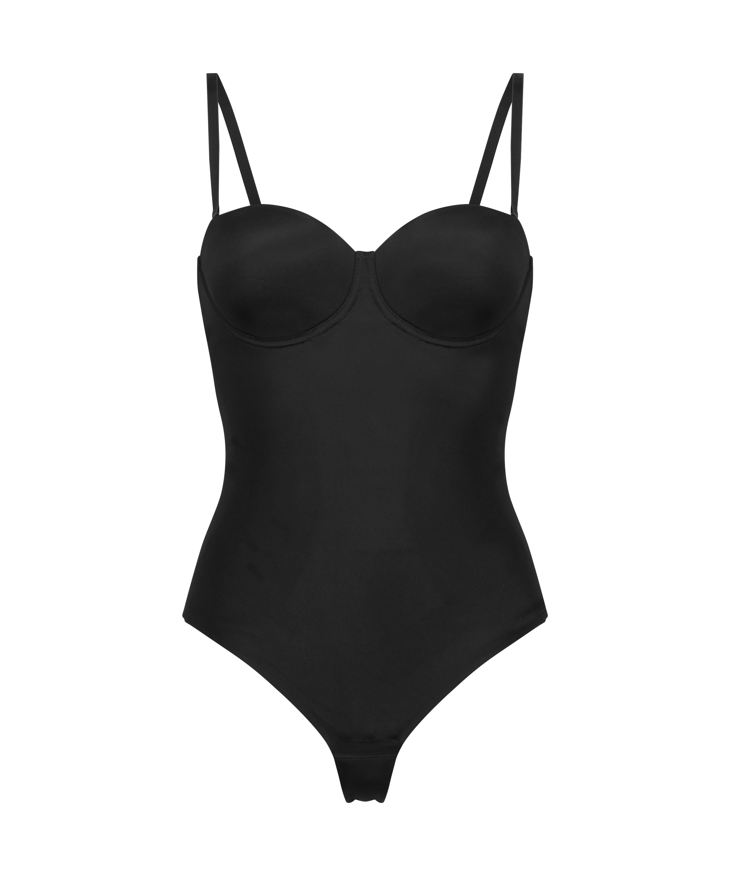 Sculpting body with padded cups, Black, main
