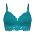 Shiloh Padded Non-wired Longline Bra, Blue