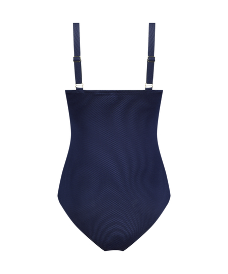Shaping Scallop Swimsuit, Blue