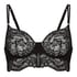 Sabrina Non-Padded Underwired Longline Bra, Black