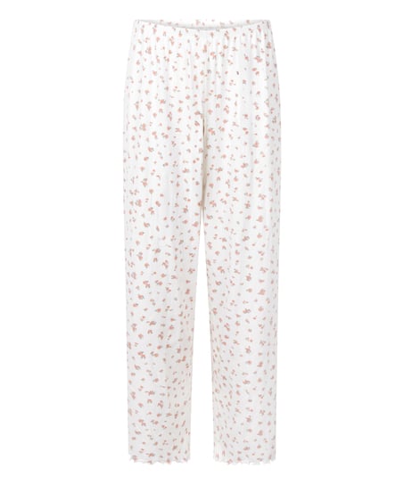 Ribbed Pyjama Pants, White