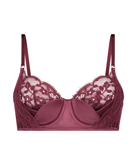 Poppy Padded Underwired Bra, Red