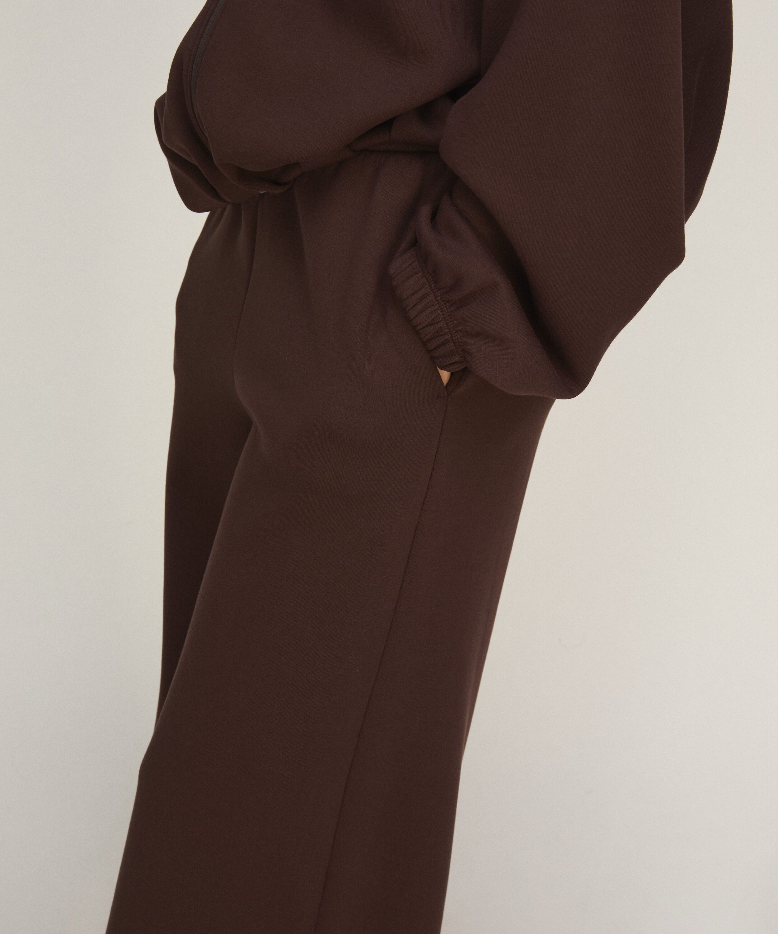 Pant viscose wide leg, Brown