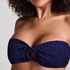 Cozumel Bandeau Bikini Top, Blue