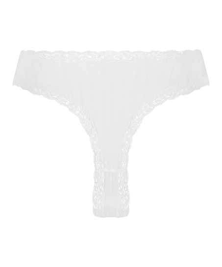 V-shape Mesh Brazilian, White