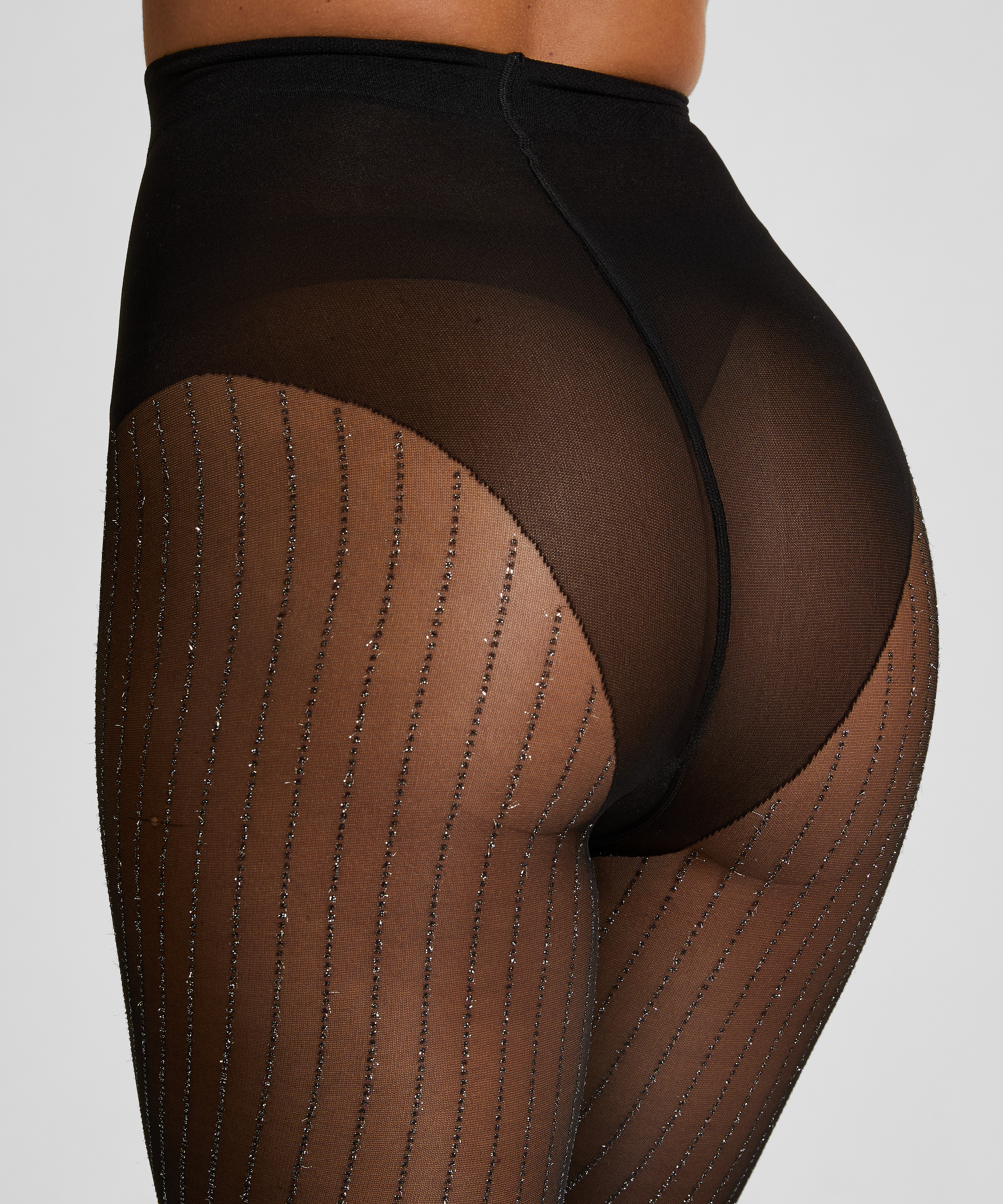Tights Lurex Dot Stripe, Black, main