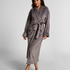 Soft Fleece Bathrobe, Grey