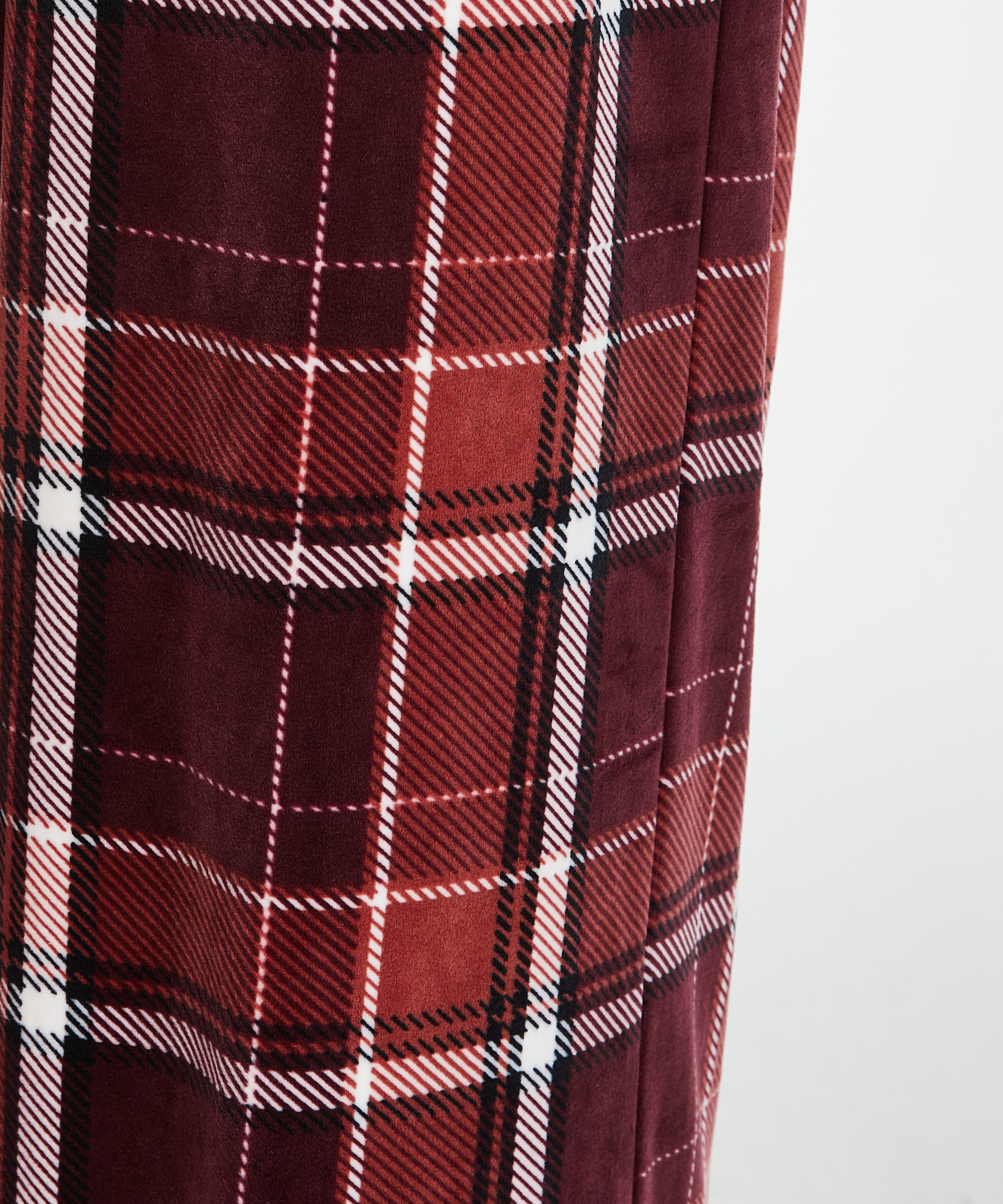 Petite Velours Pyjama Bottoms, Red, main