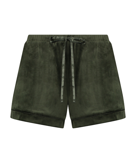Velvet shorts, Green