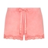 Velvet lace shorts, Pink