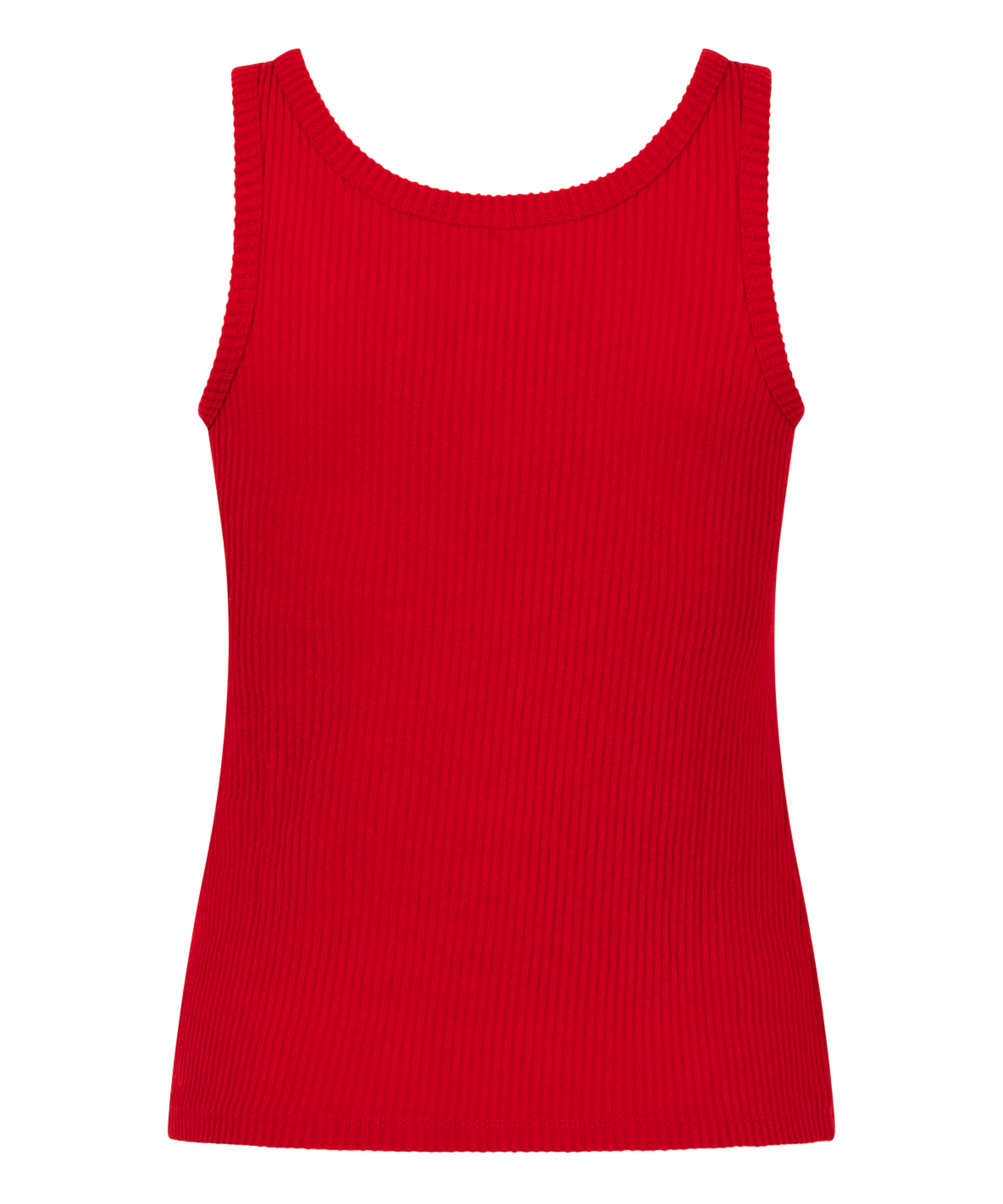 Singlet Brushed Jersey Rib, Red, main