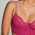 Lindsey Non-Padded Underwired Longline Bra, Pink