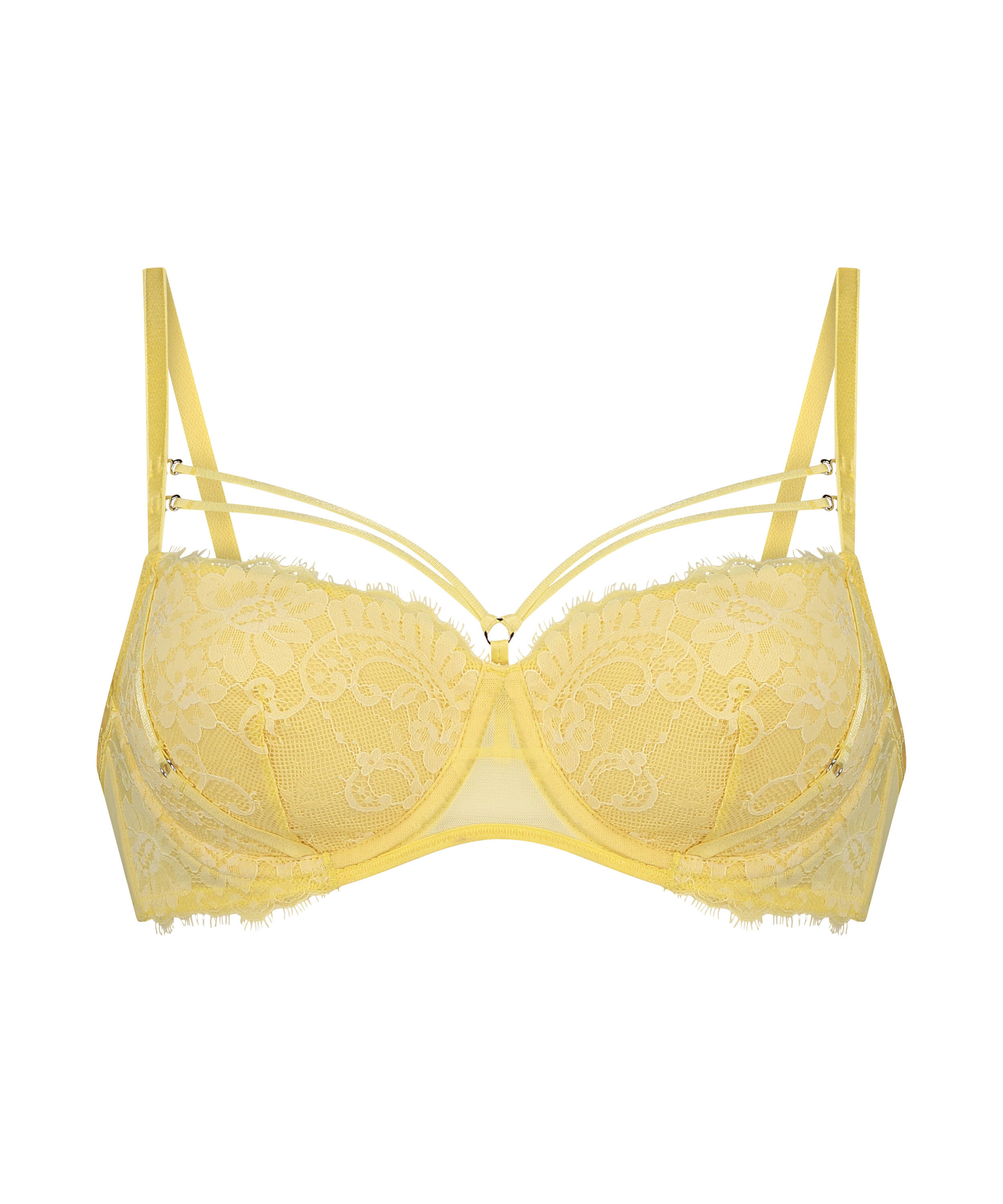 Lidia Padded Underwired Bra, Yellow, main