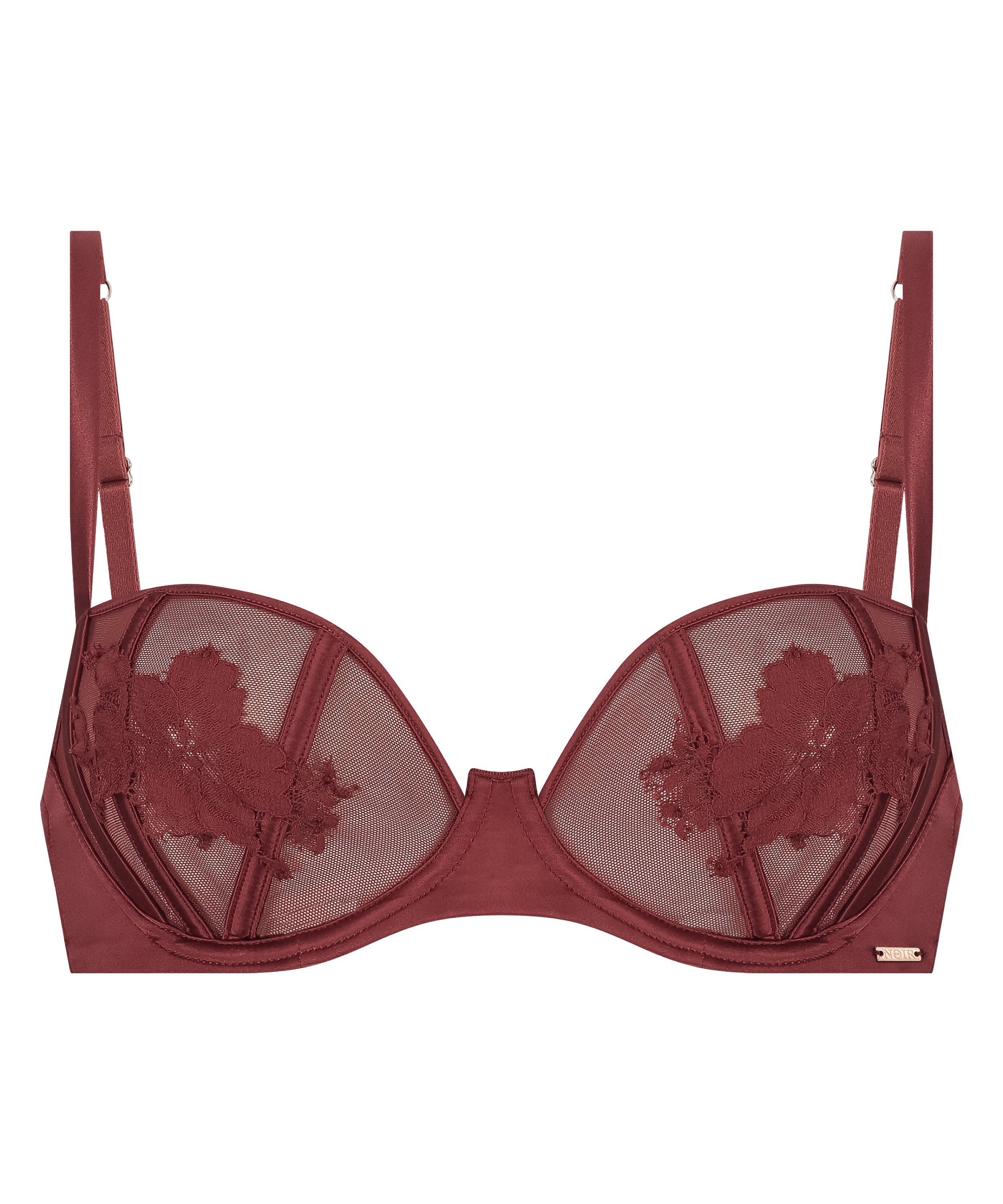 Ember Non-Padded Underwired Bra, Red, main