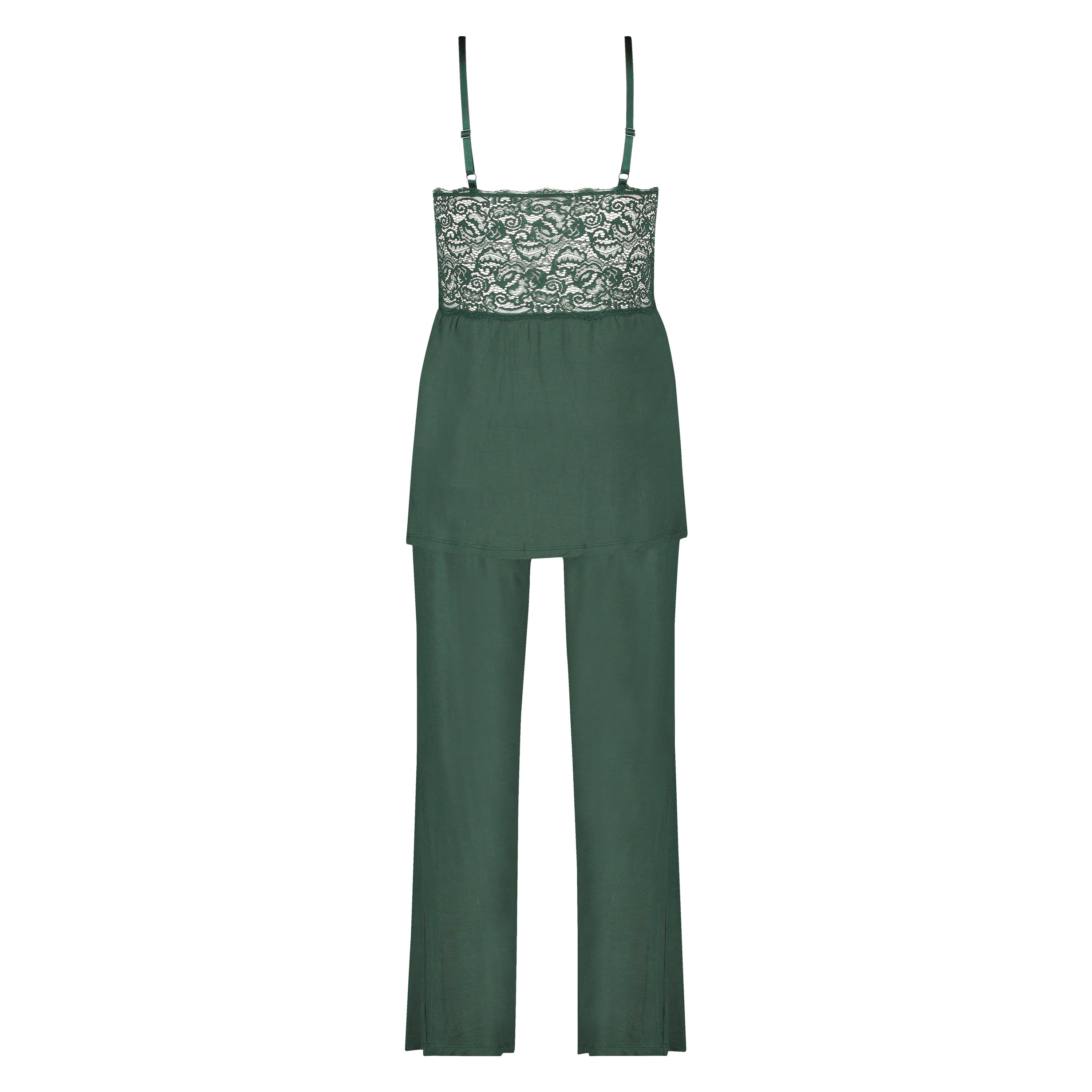 Vera Lace Pyjama Set, Green, main