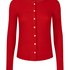 Cardigan Ribbed Jersey, Red