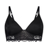 Chole padded longline non-wired bra, Black