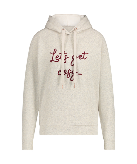 Longsleeved Hoodie, Beige