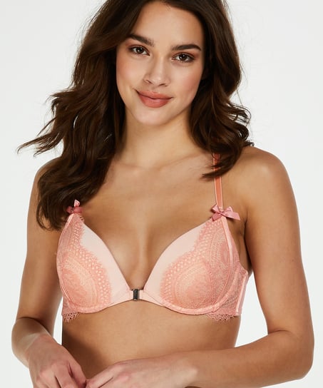 Paris Padded Push-up Underwired Bra, Pink